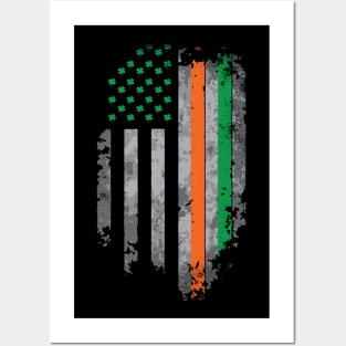St Patricks Day Irish American USA Flag Heritage Pride T-Shirt Posters and Art